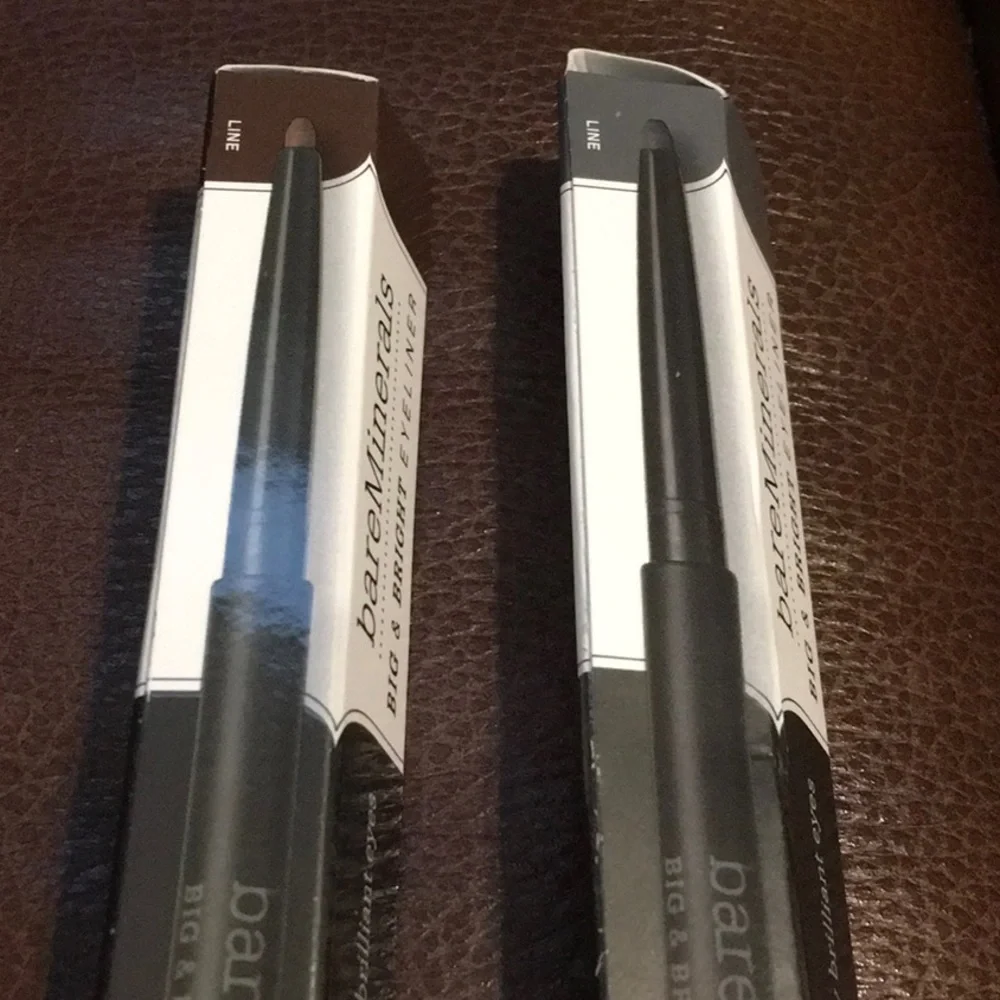 NWT,BARE MINERALS CHARCOAL GRAY&EXPRESSO BROWN EYELINER PENCILS RETAILS $50 each